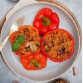 vegetarische gefüllte Paprika zum Unkostenbeitrag von 6,00€